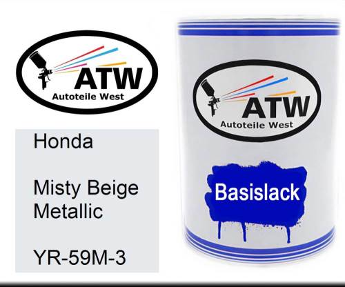 Honda, Misty Beige Metallic, YR-59M-3: 500ml Lackdose, von ATW Autoteile West.